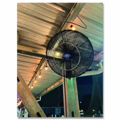 Global Industrial Industrial Wall Mounted Oscillating Fan, 18", 3 Speeds, Black