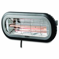 Global Industrial Infrared Patio Heater Low Glare, 1,500 W, 3 x 7 x 7.5, Black