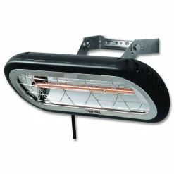 Global Industrial Infrared Patio Heater Low Glare, 1,500 W, 3 x 7 x 7.5, Black