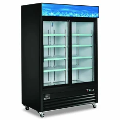 Global Industrial Nexel Merchandiser Refrigerator, 45 cu ft, Black