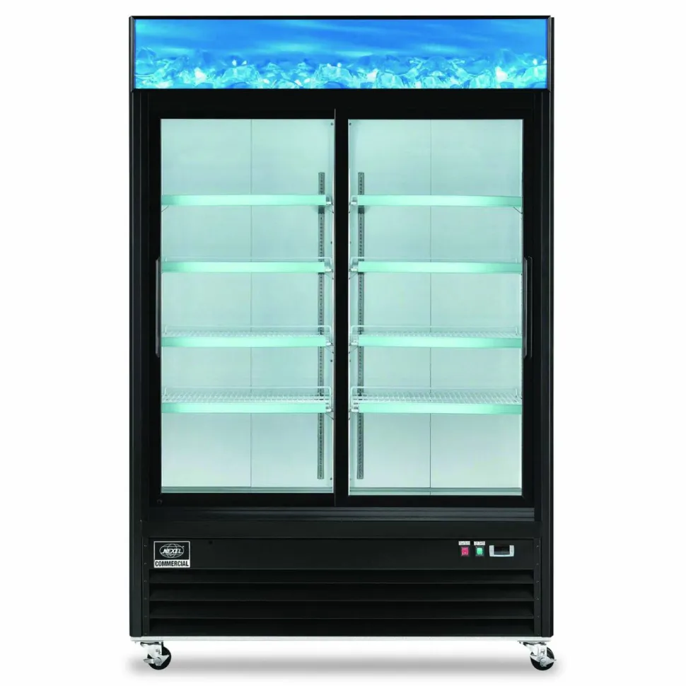 Global Industrial Nexel Merchandiser Refrigerator, 45 cu ft, Black