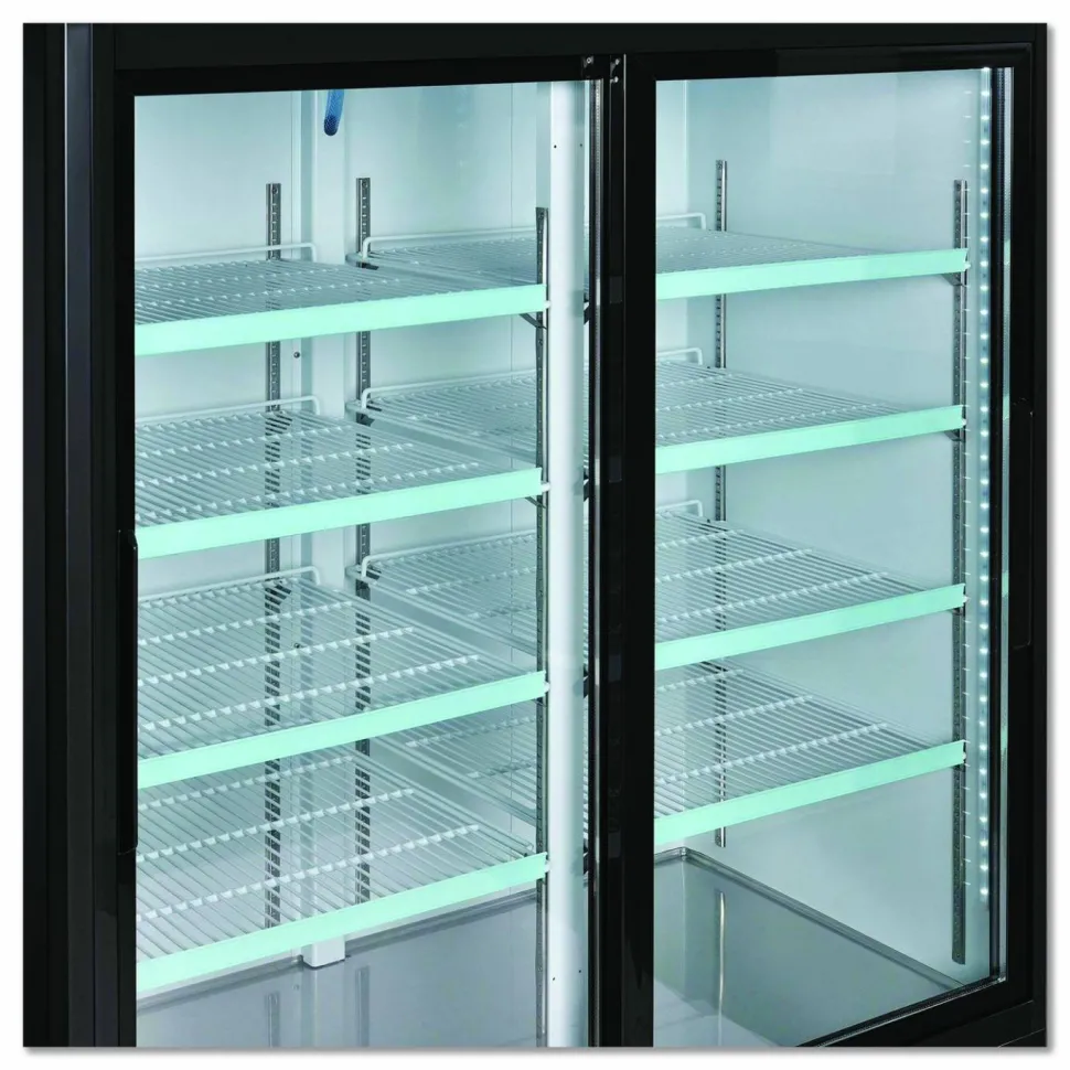 Global Industrial Nexel Merchandiser Refrigerator, 45 cu ft, Black