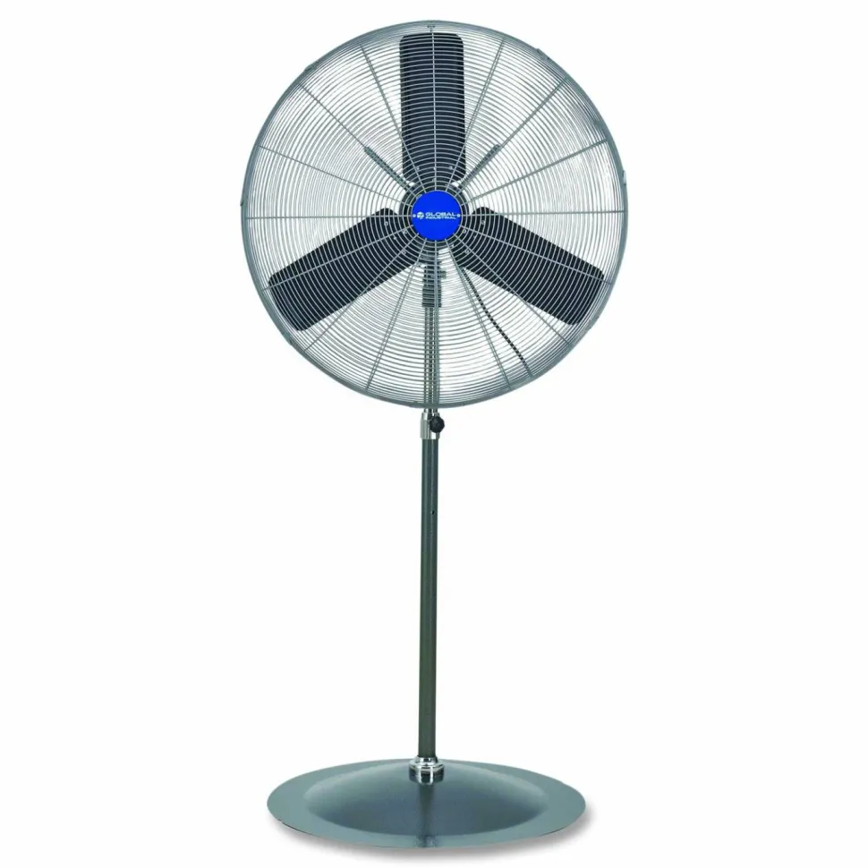 Global Industrial Oscillating Pedestal Fan, 30", 3 Speeds, Gray