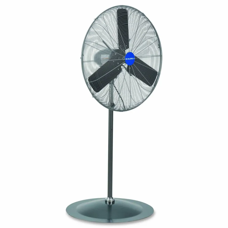 Global Industrial Oscillating Pedestal Fan, 30", 3 Speeds, Gray