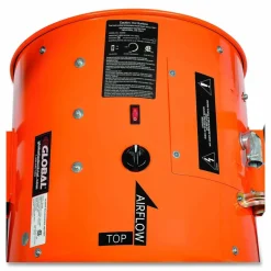 Global Industrial Portable Salamander Heater with Adjustable Thermostat, 30,000 W, 22 x 28 x 38.5, Orange