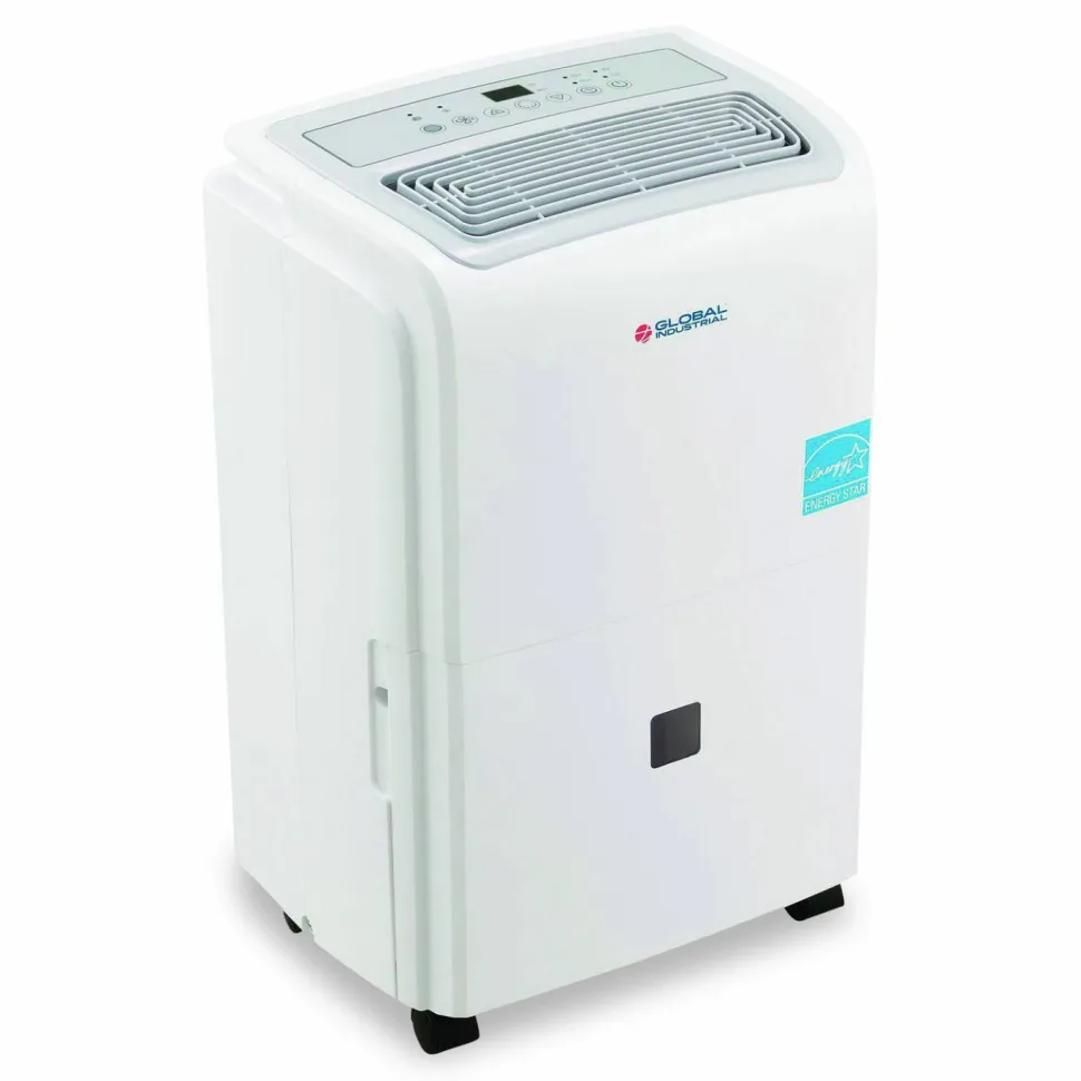 Global Industrial Portable Dehumidifier, 9.62 x 9.62 x 19.68, White