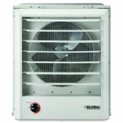 Global Industrial Unit Heater, Horizontal or Vertical Downflow, 20,000 W, 19 x 13.75 x 21.44, White