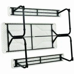 Global Industrial Blow-Molded Plastic Picnic Table, Rectangular, 72 x 60 x 30, White Top, White Base/Legs