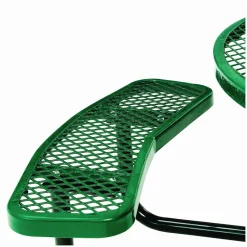 Global Industrial Expanded Steel Picnic Table, Round, 46