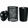 Global Industrial Outdoor Diamond Industrial Steel Trash Can, 36 gal, Black