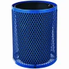 Global Industrial Outdoor Diamond Steel Trash Can, 36 gal, Dome Lid, Blue