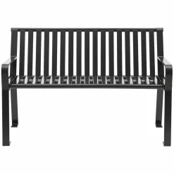 Global Industrial Steel Slat Benches with Back, 48