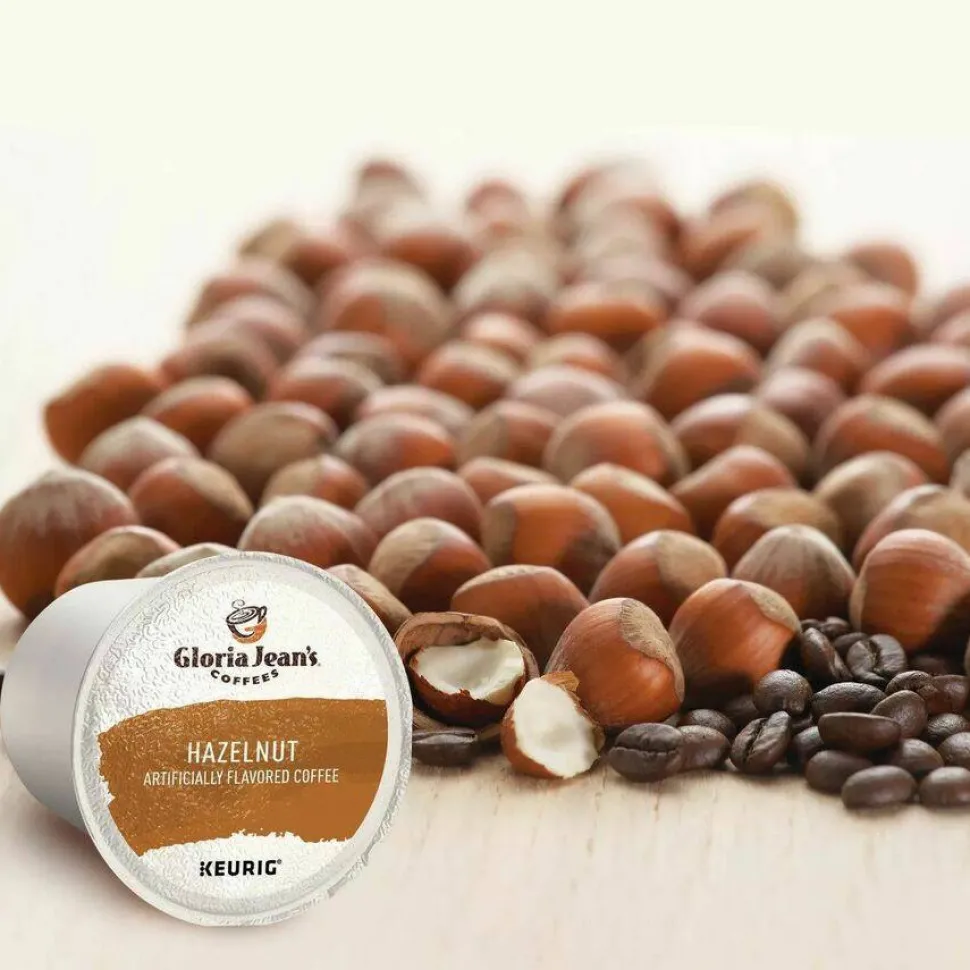 Gloria Jean's Hazelnut Coffee K-Cups, Medium Roast, 24/Box