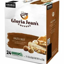 Gloria Jean's Hazelnut Coffee K-Cups, Medium Roast, 24/Box