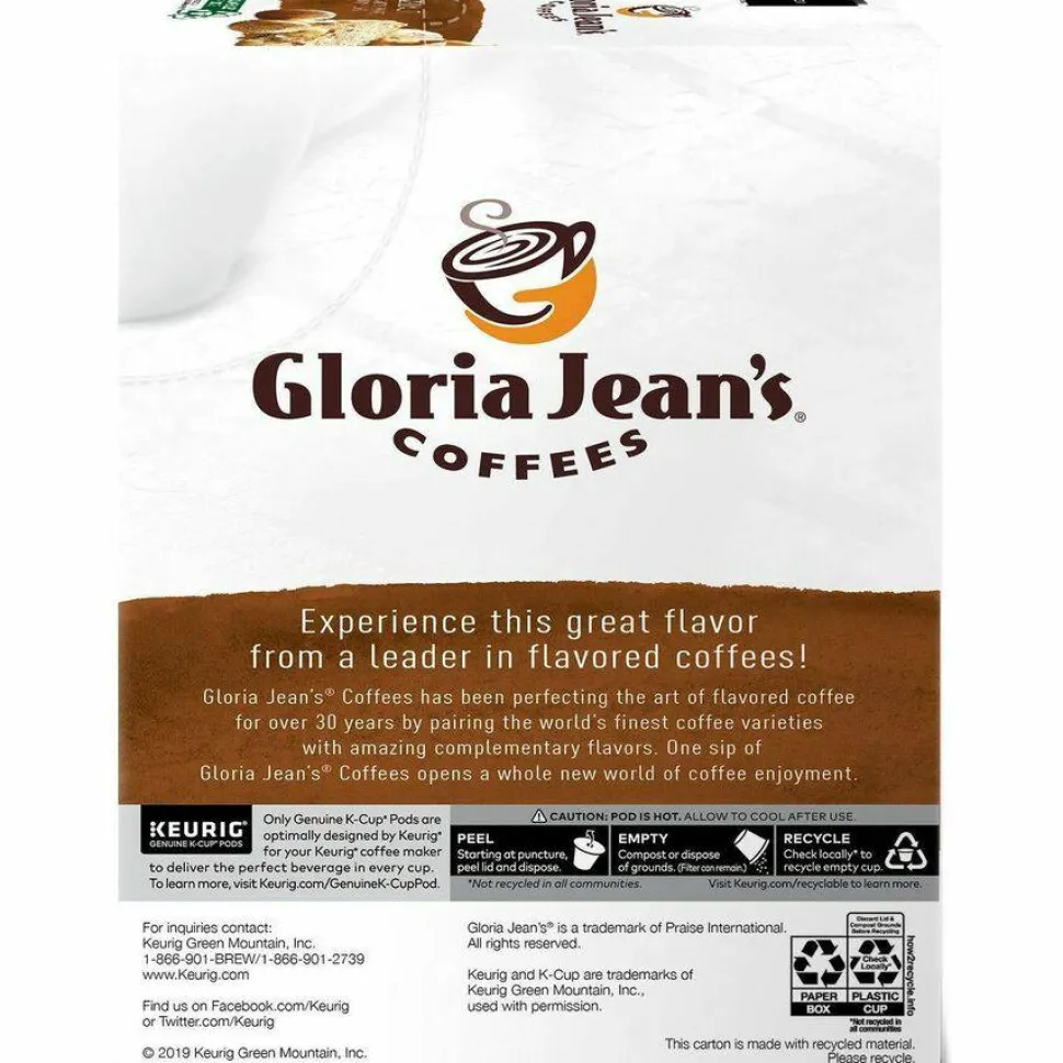 Gloria Jean's Hazelnut Coffee K-Cups, Medium Roast, 24/Box