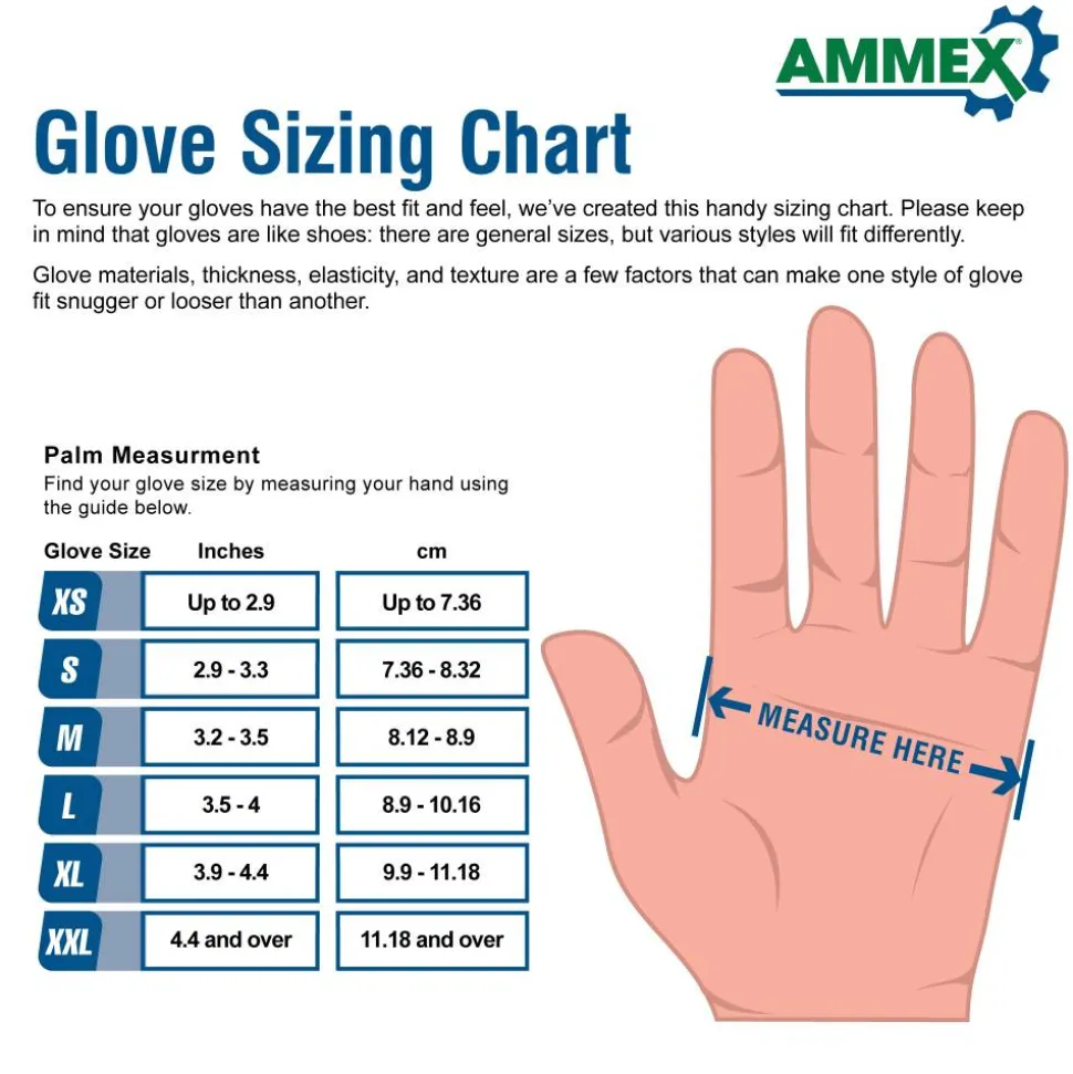 Gloveworks GWON Heavy Duty RDT Nitrile Gloves, Medium, Orange, 100 Gloves Per Box