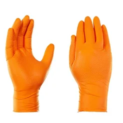 Gloveworks GWON Heavy Duty RDT Nitrile Gloves, Medium, Orange, 100 Gloves Per Box