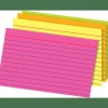 Glow Index Cards, 4" x 6", Assorted Colors, Pack Of 100