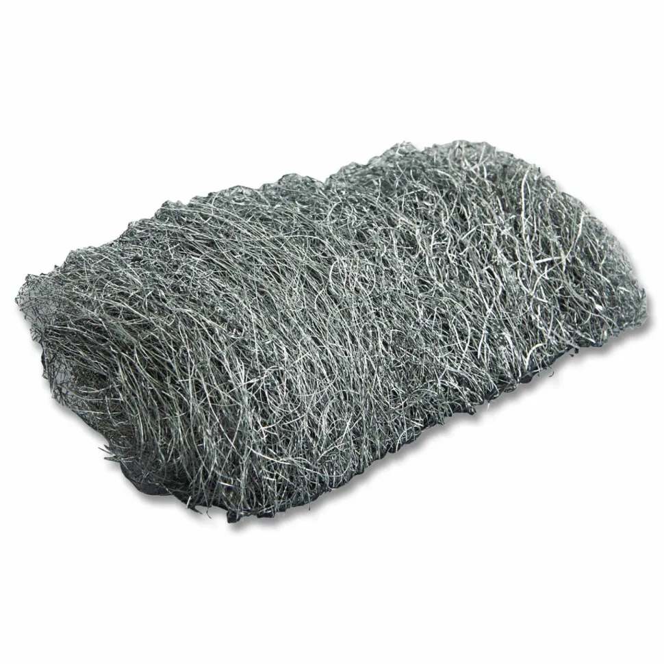 GMT Industrial-Quality Steel Wool Reel, #3 Coarse, 5 lb Reel, Steel Gray, 6/Carton