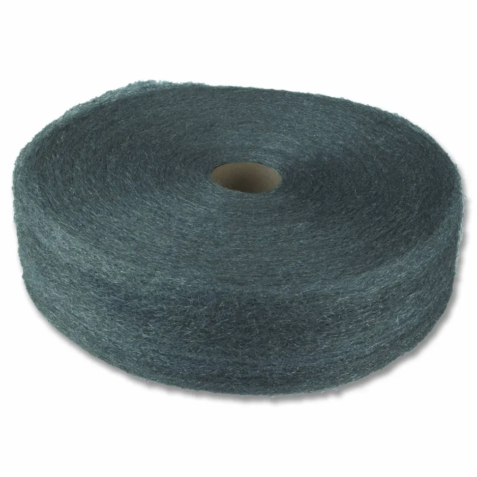 GMT Industrial-Quality Steel Wool Reel, #3 Coarse, 5 lb Reel, Steel Gray, 6/Carton