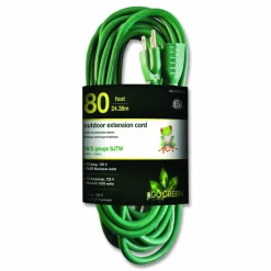 GoGreen Power 16 AWG Outdoor Extension Cord, 80 ft, 10 A, Green