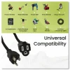 GoGreen Power 16 AWG Outdoor Extension Cord, 25 ft, 13 A, Black