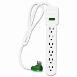 GoGreen Power 6 Outlet Surge Protector, 2.5 ft Cord, 160 J, White