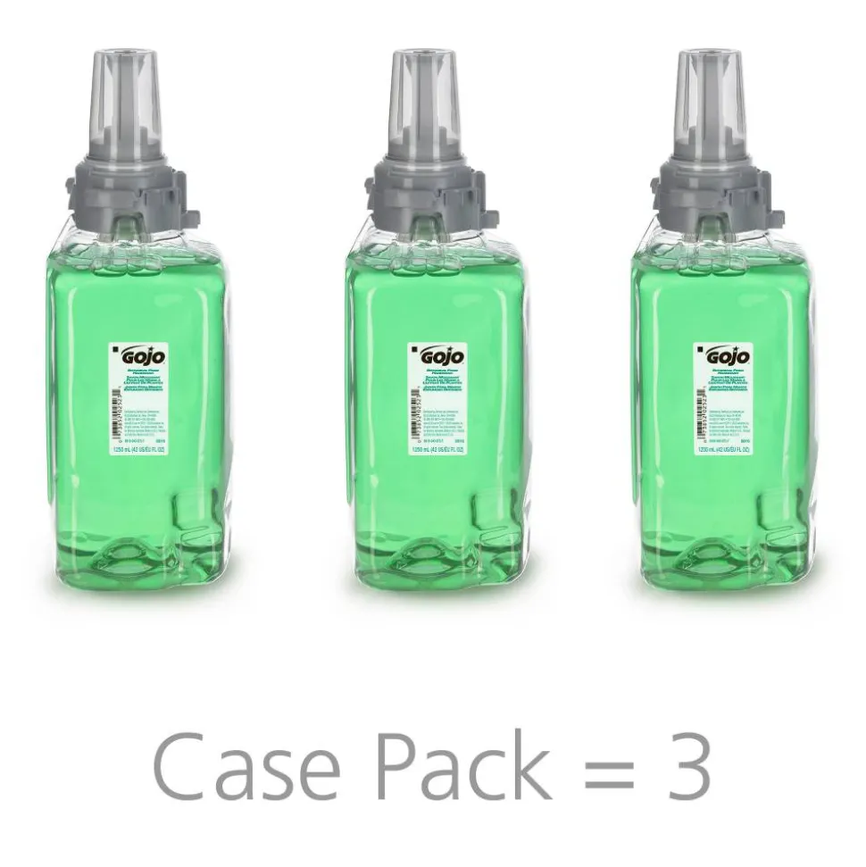 GOJO Botanical Foam Handwash Refill, For ADX-12 Dispenser, Botanical Scent, 1,250 mL, 3/Carton