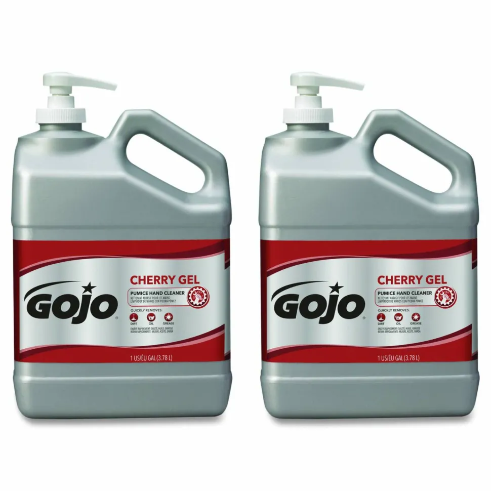 GOJO Cherry Gel Pumice Hand Cleaner, Cherry Scent, 1 gal, 2/Carton