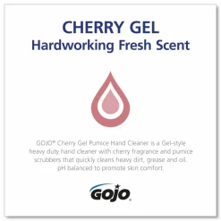 GOJO Cherry Gel Pumice Hand Cleaner, Cherry Scent, 1 gal, 2/Carton