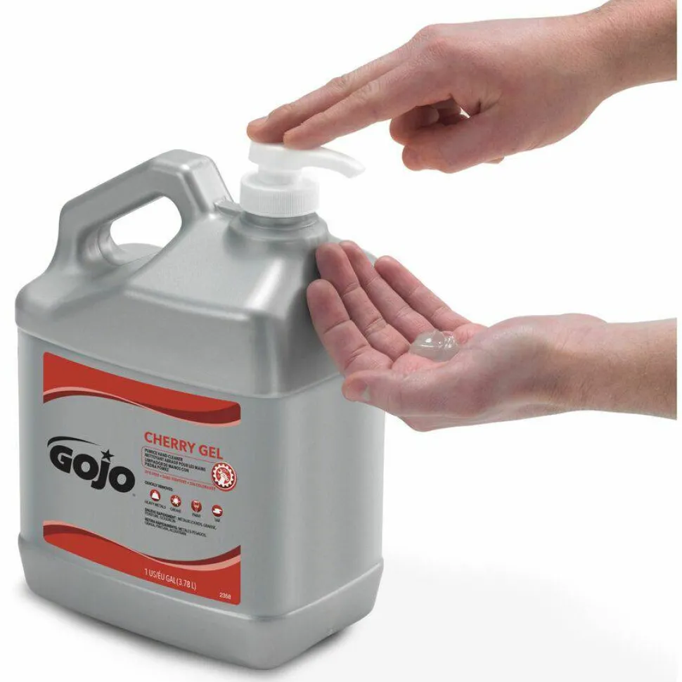 GOJO Cherry Gel Pumice Hand Cleaner, Cherry Scent, 1 gal, 2/Carton
