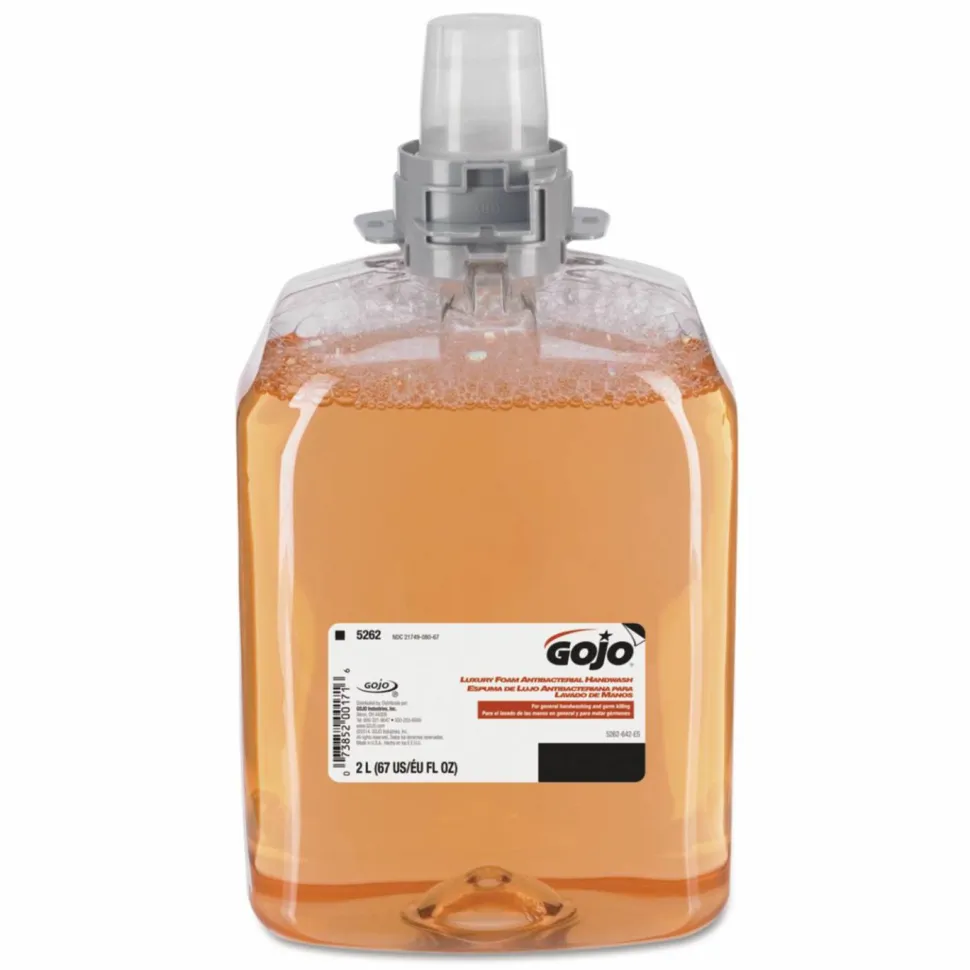 GOJO Luxury Foam Antibacterial Handwash Refill, Fresh Fruit Scent, 2,000 mL, 2/Carton
