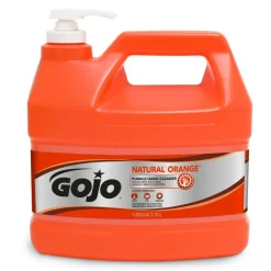 GOJO Natural Orange Pumice Heavy-Duty Lotion Hand Soap Cleaner, Citrus Scent, 128 Oz, Carton Of 4 Bottles