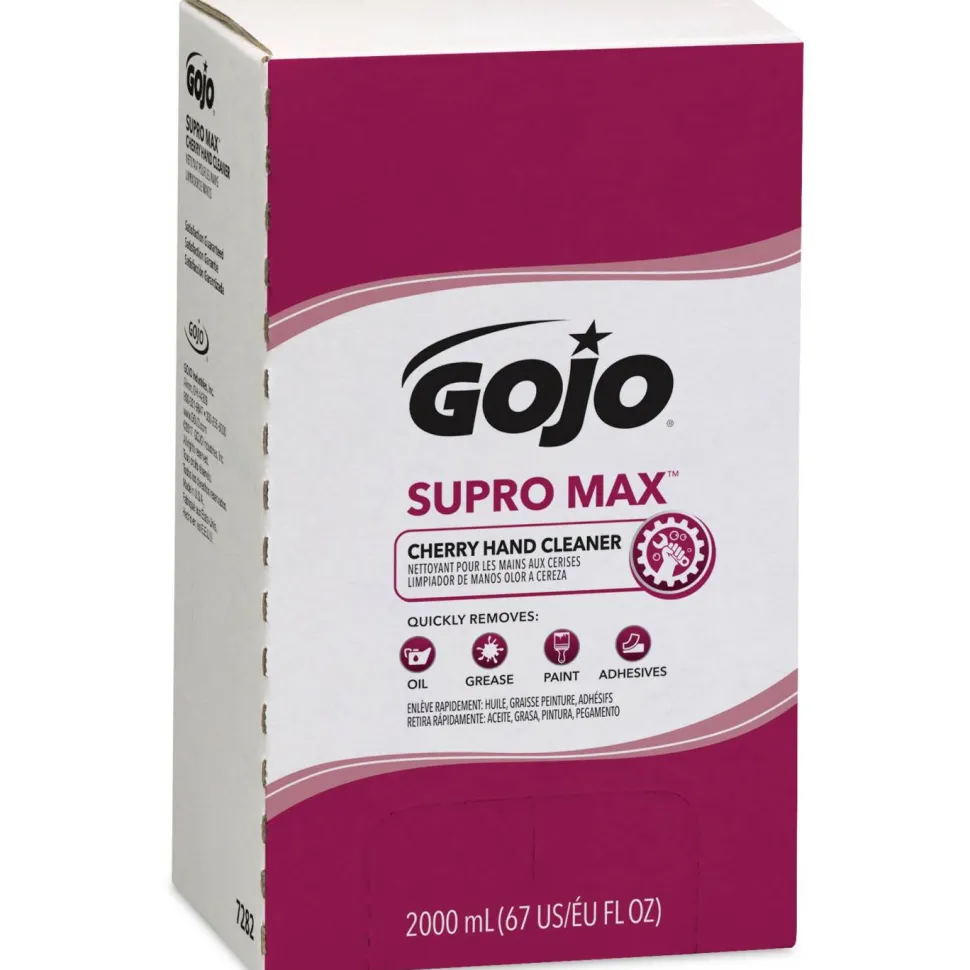 GOJO SUPRO MAX Heavy Duty Hand Cleaner, Refill for GOJO PRO TDX 2000 Dispenser, Cherry Fragrance, 2,000 mL, 4/Carton