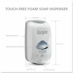 GOJO TFX Touch-Free Automatic Foam Soap Dispenser, 1,200 mL, 4.1 x 6 x 10.6, Gray