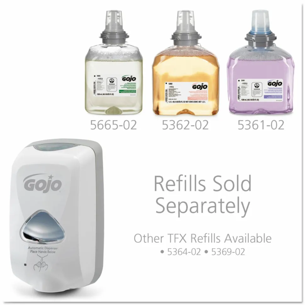 GOJO TFX Touch-Free Automatic Foam Soap Dispenser, 1,200 mL, 4.1 x 6 x 10.6, Gray