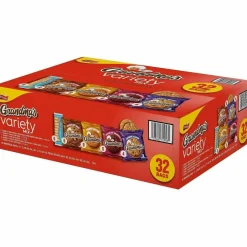 Grandma's Cookies Variety Tray, Assorted Flavors, (6) 3.25 oz, (26) 2.5 oz, 32 Bags/Carton
