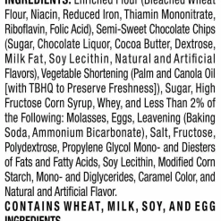 Grandma's Homestyle Chocolate Chip Cookies, 2.5 oz Pack, 2 Cookies/Pack, 60 Packs/Carton