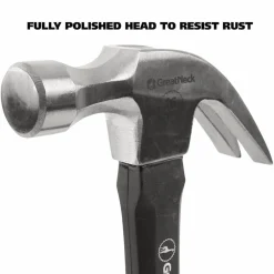 Great Neck 16 oz Claw Hammer with High-Visibility Orange Fiberglass Handle