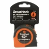 Great Neck ExtraMark Power Tape, 0.63" x 12 ft, Steel, Yellow/Black