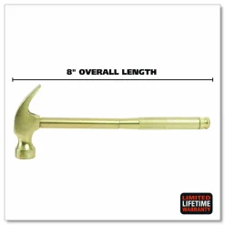 Great Neck 5-in-1 Carpenter's Hammer with Nesting Handle Containing Four Screwdrivers, 6.5" Long Gold Handle