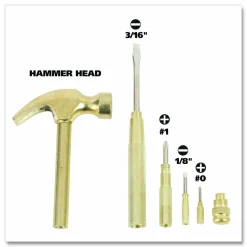 Great Neck 5-in-1 Carpenter's Hammer with Nesting Handle Containing Four Screwdrivers, 6.5