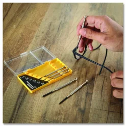 Great Neck Precision Screwdriver Set, Six-Piece, Phillips/Slotted, Assorted Lengths, Polished Steel Handles