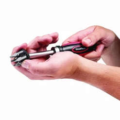 Great Neck Ratcheting Screw/Nut Driver Set, Phillips/Slotted/Star Bits, 7