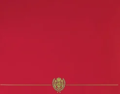 Great Papers! Certificate Cover Classic, Red with Gold Foil, 12 " x 9.375"(folded) with Die-Cuts for 8.5" x 11" Documents, 5 Covers