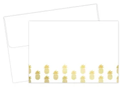 Great Papers! Golden Pineapples Thank You Card, Gold Foil, 4.875" x 3.375", 50 count