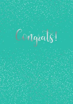 Great Papers! Greeting Card, Confetti Congrats with Silver Foil Congrats, 6.75" x 4.75", Kraft Envelopes, 3 cards/3 envelopes