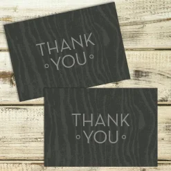 Great Papers! Grey Woodgrain Thank You Note Card and Envelope, 4.875" x 3.375" (folded), 20 count (2013323PK2)