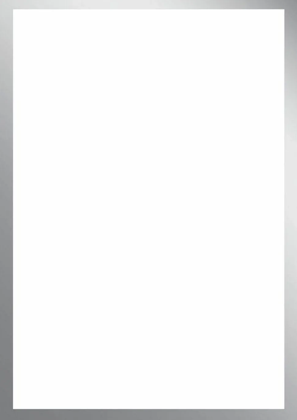 Great Papers! Invitation Flat Card, Metallic Silver Border, 5.5" x 7.75", Printer Compatible, 20 Flat Cards/20 White Envelopes