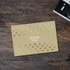 Great Papers! Kraft Foil Thank You Note Card and Envelope, 4.875" x 3.375" (folded), 50 Count